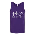thumbnail image 2 of Wild Bobby, Faith.Hope.Love Heart Beat, Inspirational/Christian, Men Graphic Tank Top, Purple, XX-Large, 2 of 4