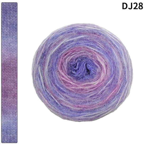 Zhuge Hilado de 200 g, 58 % de acrílico, para tejer a crochet con un suave cambio de color, hilo grande, T
