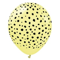12 inch Kalisan Safari Cheetah - Macaron Yellow Latex Balloons (25 Pack) - Party Supplies Decorations