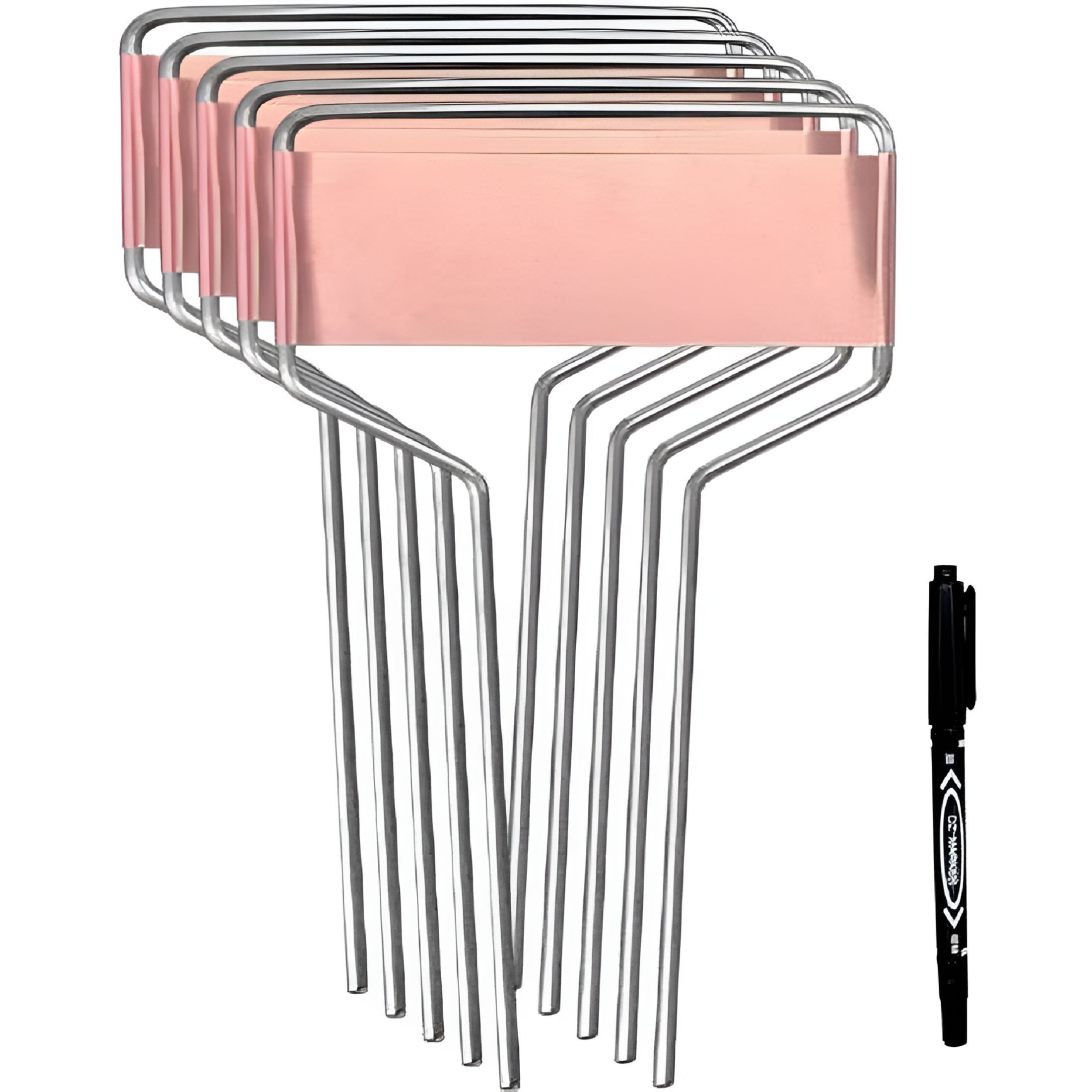 CCOCC 2026 New Metal Plant Labels 40 Pack,Weatherproof Metal Tag Garden Markers Engravable Label Markers for Plants Vegetables Herb Seedlings Flowers with A Pen