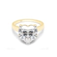 thumbnail image 3 of AFFY 3CT Heart Shape Moissanite Diamond Solitaire Engagement Ring in 14K Yellow Gold over Silver-9.5, 3 of 8