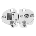 thumbnail image 4 of MERRYHAPY Practical Hinge Zinc Alloy Half Round Hinge Stable Opening and Closing Silver 1Set, 4 of 6