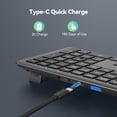 thumbnail image 4 of TECKNET BASICS Rechargeable Bluetooth Keyboard: 4-device free switching (2.4G+BT), ultra-slim full size, quiet typing, adjustable stand, 12 multimedia keys, for PC/laptop/TV/phone., 4 of 8