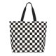 thumbnail image 1 of Balery Black and White Checkerboard Bolsa Tote Estilo Estético con Cremalleras, Bolsa de Hombro, Bolsa de Compras Grande y Plegable, 1 of 8