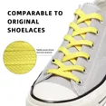 thumbnail image 3 of 1pair Double Layers Flat Boot Shoelaces Strings Yellow for Sneakers Tennis Shoes, 3 of 6