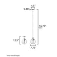 thumbnail image 2 of Maxim Lighting - Copacabana - 1 Light Semi-Flush Mount-12.5 Inches Tall and 7.75, 2 of 5
