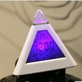 thumbnail image 1 of Réveil Triangle Changeant de Couleur LED Créatif Réveil Paresseux pour Chambre Bureau, 1 of 4