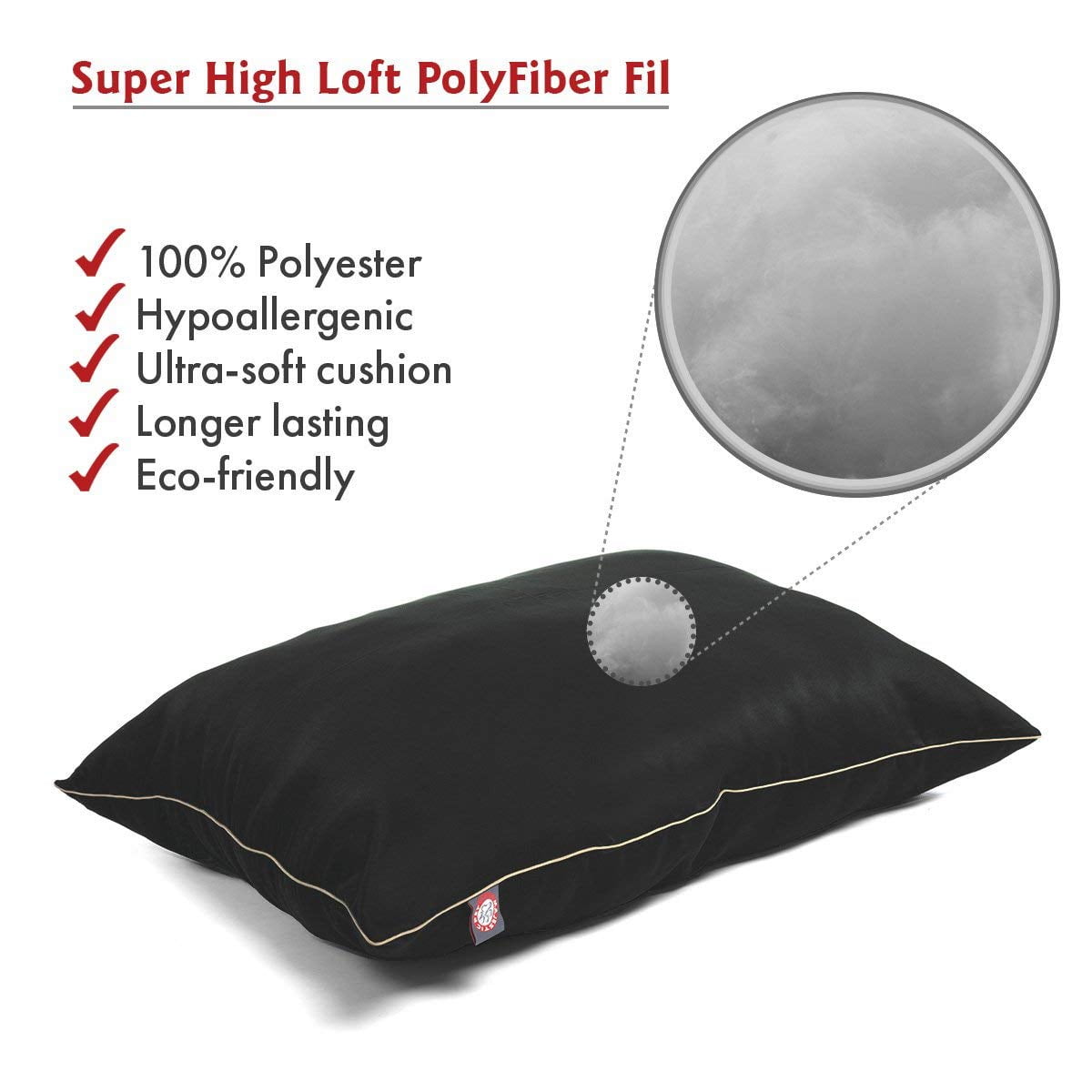 Majestic Pet Super Value Machine Washable Pet Dog Bed, Large, Black