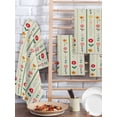 thumbnail image 2 of Green Spring Floral Kitchen Dish Towels for Drying Dishes Set of 3, Colorful Summer Flowers Vintage Botanical Waffle Weave Microfiber Hand Tea Bathroom Towels Quick Dry & Absorbent Towel 15.7x23.6, 2 of 7