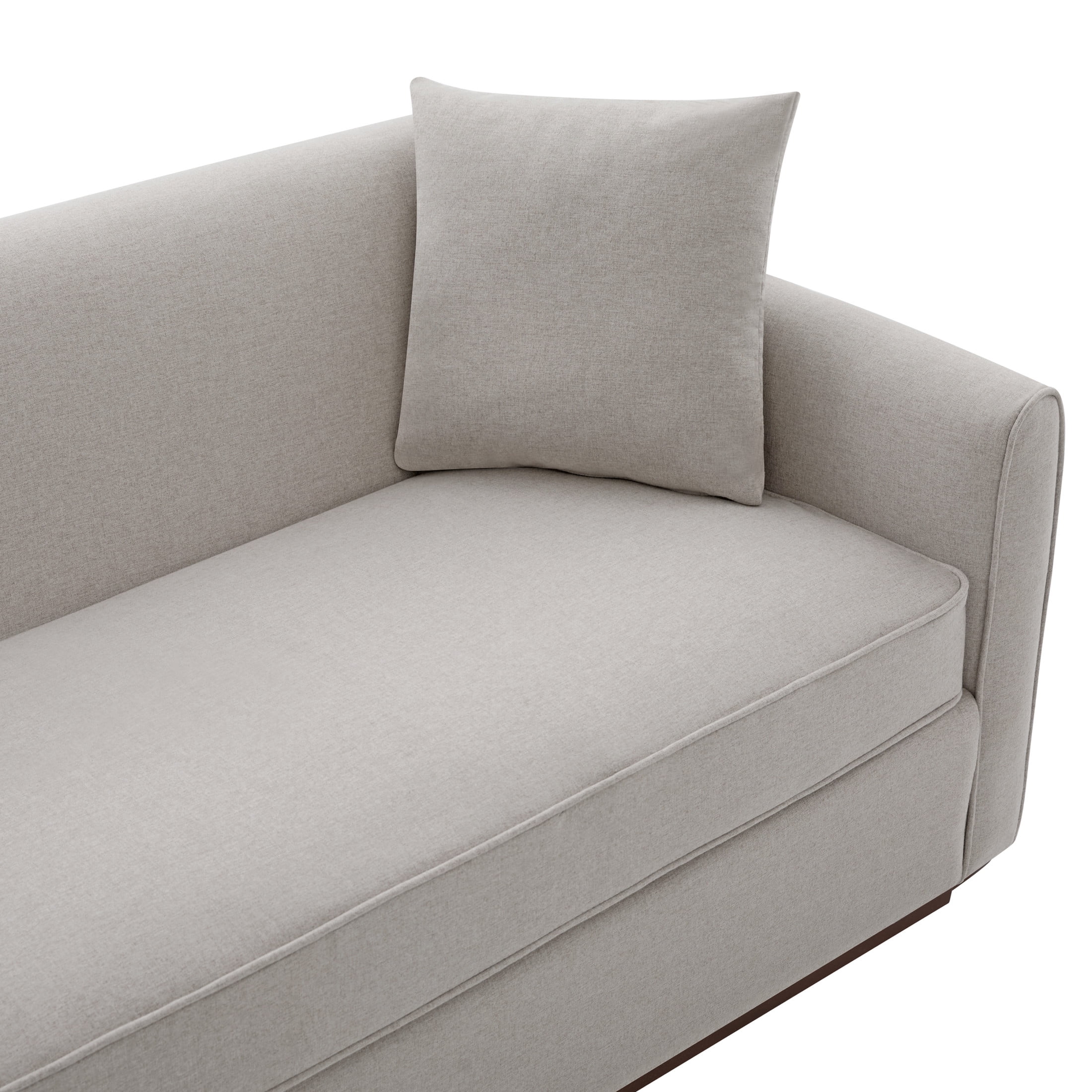 Christopher Knight Home 75.78" Modern Chenille Upholstered 3-Seater Sofa with Throw Pillows, Gray