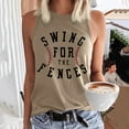 thumbnail image 2 of Puliio Womens Tank Tops Baseball O Neck Tank Women Print Baseball Tanks Cute Workout Graphic Casual Summer Sleeveless Vest Top, 2 of 4