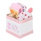 thumbnail image 5 of Caja de juguetes para bebé, casa de muñecas, cesta para bebé en miniatura rosa, con juguetes, accesorios para casa de muñecas 1/12, 5 of 5
