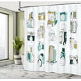 thumbnail image 4 of Ambesonne Paparazzi Shower Curtain, Various Vintage Cameras, 69"Wx70"L, Sea Green Khaki, 4 of 4