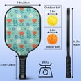thumbnail image 4 of Pickleball Paddles Set,Pioneer Flower Floral Print Pattern Fiberglass Surface Pickleball Racket Set with 2 Indoor Outdoor Pickleball Balls and Pickleball Bag,Pickle-ball Equipment, 4 of 6