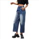 thumbnail image 3 of Pantalones Vaqueros de Mujer, Estilo Vintage, de Pierna y Tiro Medio, Holgados, Estilo Boyfriend, Hasta el Tobillo, Y2K Azul M, 3 of 10