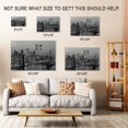 thumbnail image 6 of Wall Art Canvas Print Poster Black And White City Night Scene Canvas Painting Modern Oil Painting Contemporary Artwork for Home Decoration Office Kitchen Wall Decor (Set of 1 Framed, 08x12inch), 6 of 6