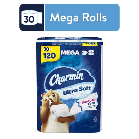 Charmin Ultra Soft Toilet Paper 30 Mega Rolls, 224 Sheets per Roll