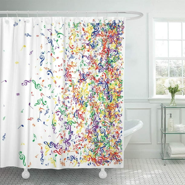 Ksadk Signs And Symbols Confetti, Colorful Cool Shower Curtain