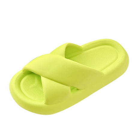 

Fashion Four Seasons Women Slippers Thick Soles Non Slip Soft Open Toe Slip On Indoor Bathroom Solid Color Simple Style