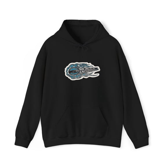 Shaking Hands World Industries 2000s Skateboard Vintage Classic Hoodie Print - M / Black