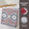 thumbnail image 3 of REGALWOVEN Cotton Geometric Floral Jacquard Hand Towel, 13 x 29 Inch Soft Absorbent Decorative Towel for Bathroom, Kitchen, Home Blue Cherry Blossom 1pk, 3 of 7