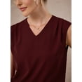 thumbnail image 4 of DARING DIVA Women's Sleeveless Tank Top V Neck Camisole Shirt S Dark Red, 4 of 6