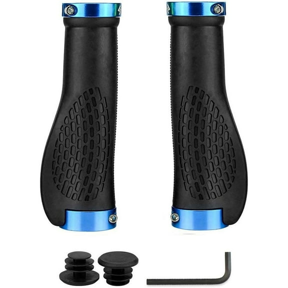 Bike Handlebar Grips, Multi Colors/Design Optional, Ergonomic Design, Aluminum Double Lock-on, Mountain Bike Grips, MTB BMX Downhill Foldable Urban Bicycles Grips, Scooter Grips
