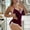 Wine, variant on Naittoop Sexy Lace Pajama Set for Women 2 Piece Knitted Thread Short Sleeve Shorts Pajamas for Lounge, Sleep and Home Wear