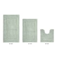 thumbnail image 2 of Better Trends Luxury 3 Piece Bathroom Rugs Set 100% Cotton Bath Rug Soft, Water Absorbent, Reversible, Machine Washable for Bathroom Decor Toilet Base Contour, Runner Mat Dark Sage Lux Collection, 2 of 4
