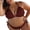Wine, variant on Staron Plus Size Bikini Set for Women Halter Tie Side Push Up Padded Swimsuit Bathing Suit Beach Vacation Casual, Black L