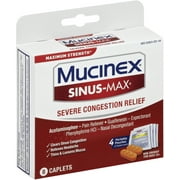 Mucinex Sinus-Max - Severe Congestion Relief 8 ct. (4 sachets) (Pack of 2)