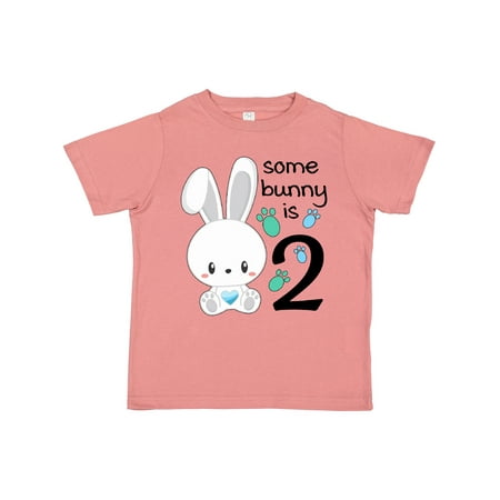 

Inktastic Somebunny is Two-Second Birthday Bunny Gift Toddler Boy or Toddler Girl T-Shirt