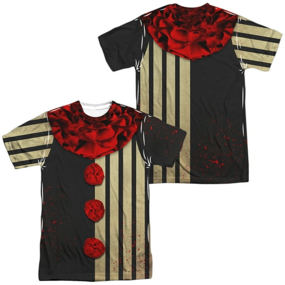Creepy Clown Costume (Front - Back Print) - Short Sleeve Shirt - Large