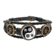 thumbnail image 1 of El budismo budista Yin Yang Flower Design Pulsera marina tejida en cuero, 1 of 4