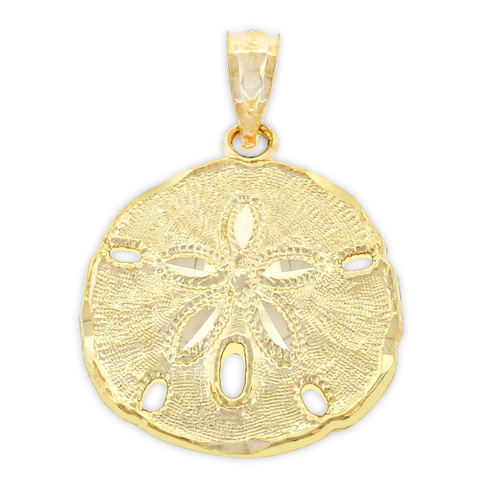 Charm America Gold Sand Dollar Charm 10 Karat Solid Gold Walmart