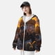 thumbnail image 3 of Balery Lizard With Sunglasses Sunset Sudadera ligera de manga larga con capucha y protección solar UPF 50+ para hombre y mujer, ideal para pesca y running-Large, 3 of 7