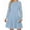 #083-Light Blue, variant on TaTaai Women's Glitter Long Sleeve A-Line Dress with Sparkly Finish, Flattering Silhouette, and Party Ready Style Gift