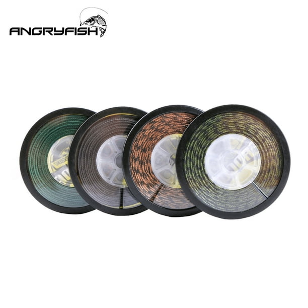 Redcolourful Lead Core Carp Fishing Line 10 Meters For Carp Rig Making Sinking Braided Line Black 25lb