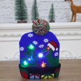 thumbnail image 2 of Gorro de Navidad con luz LED, gorros de Navidad, gorro feo de dinosaurio, gorro de punto Unisex para fiesta navideña, 2 of 5