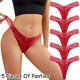 thumbnail image 3 of Gibobby Bragas Regalo de Navidad 5 piezas Pantaleta de encaje para mujer Calzoncillos Bragas sexy Ropa interior Bragas Bikini Sólido Calzoncillos para mujer(J,CH), 3 of 5