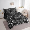 thumbnail image 2 of Erosebridal Soccer Print Twin Bedding Sets 7-Piece for Boys Girls,Sport Football Bedding Comforter Set for Kids Teens,Black Reversible,Lightweight Room Decor, 2 of 6