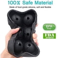thumbnail image 5 of 1 Pack Extra Large Ice Cube Tray Molds with Lids,8 Cubes Black Reusable Silicone Square Ice Cube Maker Moulds for Whiskey,Cocktails,Drinks(Black), 5 of 5