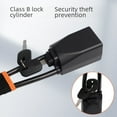 thumbnail image 5 of Car steering wheel lock car anti-theft lock safety card buckle lock steel cable steering wheel lock-black, 5 of 5