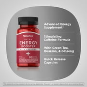Energy Booster for Women and Men | 90 Capsules | Supplement with Caffeine | by Piping Rock