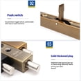 thumbnail image 3 of tredstone French Door Thickened Plug in Core Concealed Lock Bolts Top Firm Wear Restant Concealed Enhanced Theft Function 8in, 3 of 6