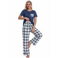 thumbnail image 5 of DAKIMOE Womens Pajama Sets 2 Piece Sets for Women Summer Sets Short Sleeve Pajamas Lounge Set Casual Sleepwear Loungewear PJS, S-XXL, 5 of 10