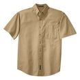 thumbnail image 5 of Yellow Rooster Men's Short Sleeve Twill Shirt Khaki XS, 5 of 6