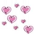 thumbnail image 1 of Laser Cut Heart Hanging Decor Set (4 Large + 4 Small) Valentine's Day Wedding Party Backdrop Decoration with Ribbon, 1 of 1