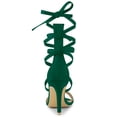 thumbnail image 3 of Sandalias con Cordón Allegra K Arriba punta Abierta Tacón de Aguja para Mujer Verde 37, 3 of 6