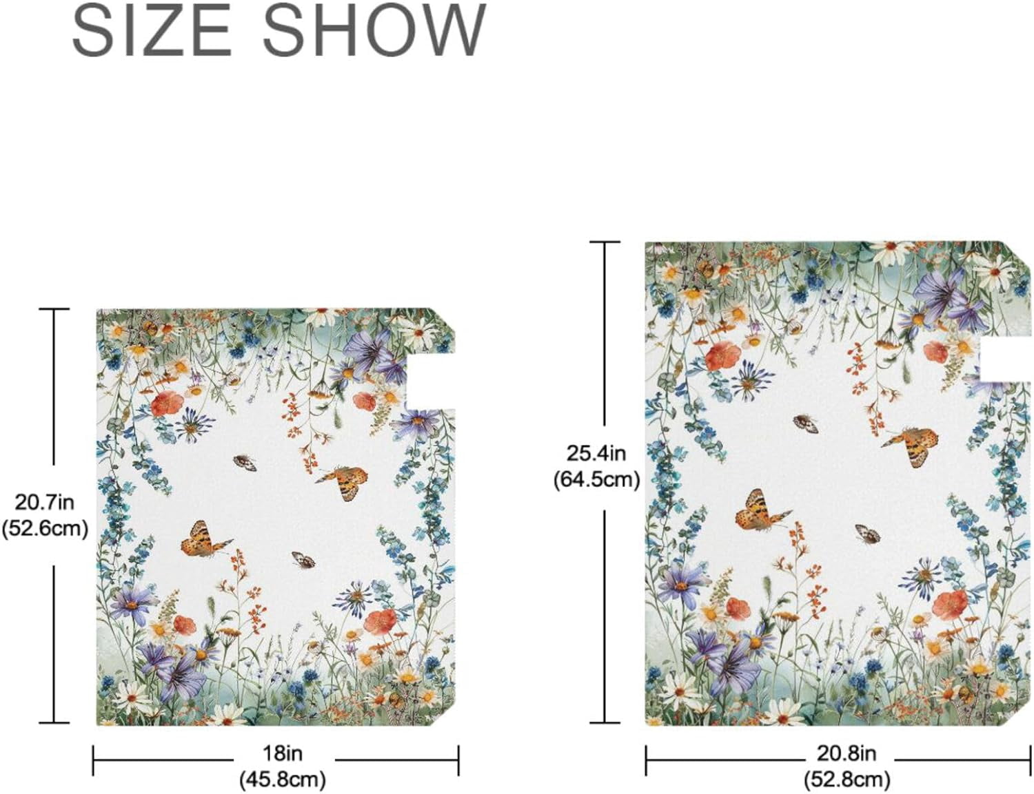 Spring Mailbox Covers, Wildflowers Butterflies Botanical Mailbox Covers Oxford Cloth Post Box Cover with Magnetic Strip for Garden Yard Decor